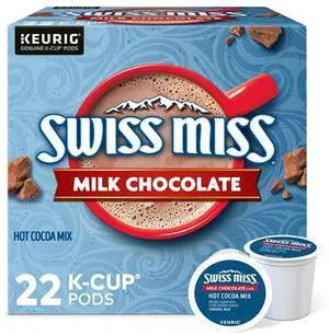 Swiss Miss Milk Chocolate Hot Cocoa, K-Cup Pods, 22 Count