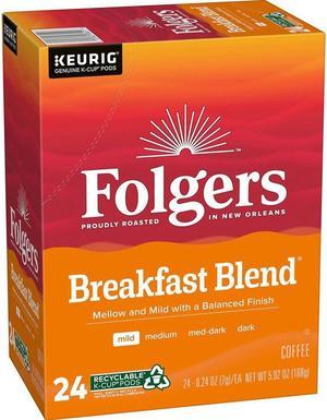 Green Mountain Folgers K-Cup Breakfast Blend Coffee - Mild - 24/Box 3451