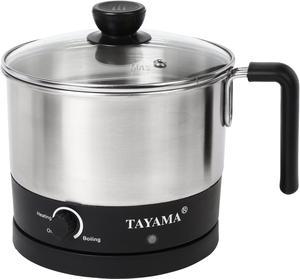 Tayama TRSC-10 Cool-Touch Rice Cooker and Food Steamer, Stainless Steel, 20  Cups Cooked / 10 Cups Uncooked 