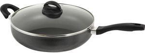 Oster Clairborne 12 Inch Aluminum Non Stick Saute Pan with Lid, Grey