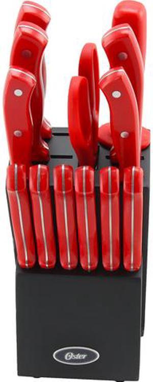 Oster Edgefield Stainless Steel Cutlery Knife Block Set Brushed