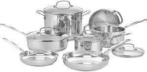 Cuisinart 77-11G 11-Piece Chef's Classic Cookware Set, Stainless Steel