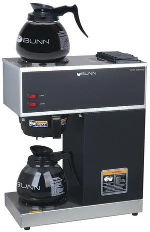 BUNN VPR with 2 Glass Decanters (1 Upper/1 Lower Warmer) 12 Cup Pourover Coffee Brewer with 2 Warmers
