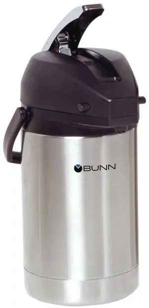 BUNN 32125.0000 2.5 Liter Lever-Action Commercial Airpot, Stainless Steel