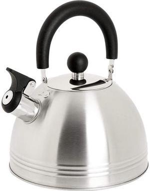 Mr. Coffee Carterton 1.5 Quart Stainless Steel Whistling Tea Kettle, Silver 91408.02