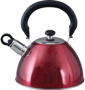MR. COFFEE 72750.03 Red Morbern 1.8-Quart Whistling Tea Kettle Red