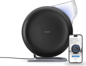 IQAir Atem Desk Air Purifier for Home, Office, Desktop, Small Room up to 300 sq ft, HyperHEPA Technology for Bacteria, Viruses, Allergens, Pets, Asthma Triggers, Swiss Design, Made in Germany, Black