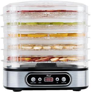 Rosewill Essential Food Dehydrator, 5 Stackable Trays with Adjustable 48H Timer and Temperature Control - Electric Food Preserver for Jerky, Fruits, Veggies, Meat & Dog Treats, Large capacity