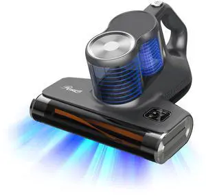 Rosewill Mattress Vacuum Cleaner: Anti-allergen Bed Vacuum Cleaner with UV-C Light & High Heating Tech, 450W 16Kpa Strong Suction, Deep Cleaning Handheld Vacuums for Sofa/Bed/Pet Hair - Corded - Grey