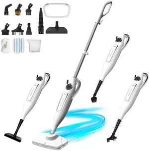 Rosewill 11-in-1 Steam Mop, 260°F Handheld Steam Cleaner, 1200W Detachable Steam Mops for Floor Cleaning,  Removable Tank, Multi-Purpose Steamer for Hardwood, Tile, Grout, Furniture- White