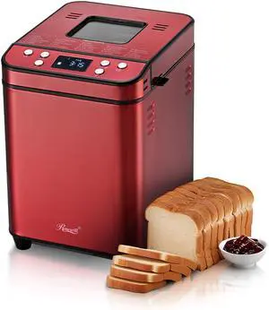 Rosewill 25-in-1 Automatic Bread Maker Machine with 3 Loaf Size up to 2LB, 700W High Power Dual Heater Bread Maker with BPA-free Nonstick Coating Pan, Max 15 Hours Delay Timer, Low Noise - Red Velvet Rosewill 25-in-1 Automatic Bread Maker Machine with 3 Loaf Size up to 2LB, 700W High Power Dual Heater Bread Maker with BPA-free Nonstick Coating Pan, Max 15 Hours Delay Timer, Low Noise - Red Velvet
