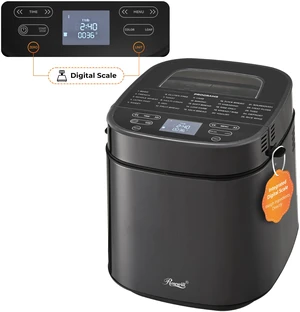 Rosewill 25-in-1 Automatic Bread Maker with Built-in Digital Scale, 3 Loaf Size up to 2.5LB, Beginner-Friendly with 700W High Power Dual Heater Baking System, BPA-Free Nonstick Coating Pan - Black Rosewill 25-in-1 Automatic Bread Maker with Built-in Digital Scale, 3 Loaf Size up to 2.5LB, Beginner-Friendly with 700W High Power Dual Heater Baking System, BPA-Free Nonstick Coating Pan - Black