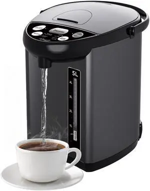 Rosewill Electric Hot Water Boiler and Warmer, Hot Water Dispenser with Auto Dispense Function, 5 Temperature Settings, Large Capacity 5.0 L (5.3 QT) - Black Rosewill Electric Hot Water Boiler and Warmer, Hot Water Dispenser with Auto Dispense Function, 5 Temperature Settings, Large Capacity 5.0 L (5.3 QT) - Black