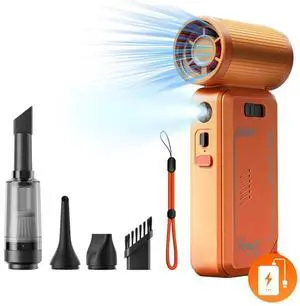 Rosewill Portable Multi-Functional Fan with Power Bank & Flashlight - All-in-one Design with Rechargeable Cordless Air Duster & Vacuum Cleaner & Blower Functions, Pocket-Sized Handheld Fan for Travel, Rosewill Portable Multi-Functional Fan with Power Bank & Flashlight - All-in-one Design with Rechargeable Cordless Air Duster & Vacuum Cleaner & Blower Functions, Pocket-Sized Handheld Fan for Travel,