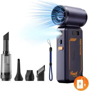 Rosewill Portable Multi-Functional Fan with Power Bank & Flashlight - All-in-one Design with Rechargeable Cordless Air Duster & Vacuum Cleaner & Blower Functions, Pocket-Sized Handheld Fan for Travel, Rosewill Portable Multi-Functional Fan with Power Bank & Flashlight - All-in-one Design with Rechargeable Cordless Air Duster & Vacuum Cleaner & Blower Functions, Pocket-Sized Handheld Fan for Travel,