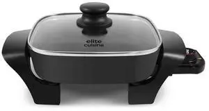 Elite Cuisine EG688 8" Non-stick Electric Skillet with Tempered Glass Vented Lid Elite Cuisine EG688 8" Non-stick Electric Skillet with Tempered Glass Vented Lid