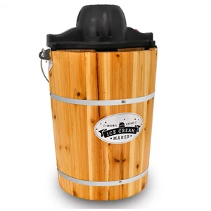 Elite Cuisine EIM569 6Qt. Old Fashioned Pine Bucket Ice Cream Maker with Hand Crank Elite Cuisine EIM569 6Qt. Old Fashioned Pine Bucket Ice Cream Maker with Hand Crank