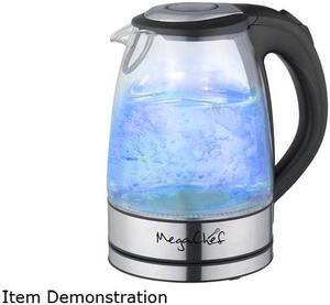 MegaChef MGKTL-1761 1.7Lt. Glass and Stainless Steel Electric Tea Kettle