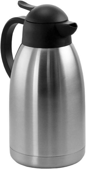 MegaChef MGJSUB020 2 Liter Stainless Steel Thermal Beverage Carafe for Coffee and Tea