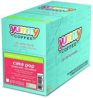 Yummy Coffee Cake Pop Flavored Coffee, Compostable Single Serve Coffee Pods Compatible with Keurig K-Cup Brewers, 20 Count