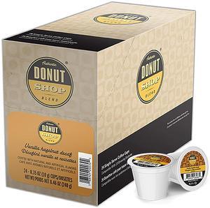 Authentic Donut Shop Vanilla Hazelnut Decaf Coffee Cups, 24 Cups/Ctn