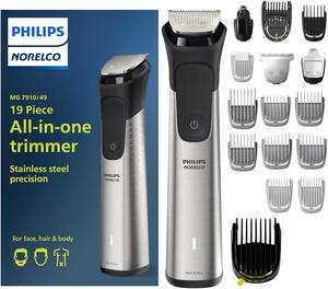Philips Norelco Multigroom Series 7000 , Mens Grooming Kit with Trimmer for Beard, Head, Hair, Body, and Face - NO BLADE OIL NEEDED, MG7910/49