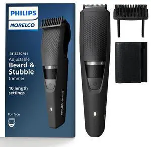 Philips Norelco Beard Trimmer and Hair Clipper - cordless grooming, rechargeable, adjustable length, beard trimmer and hair clipper - No blade oil needed - BT3230/41