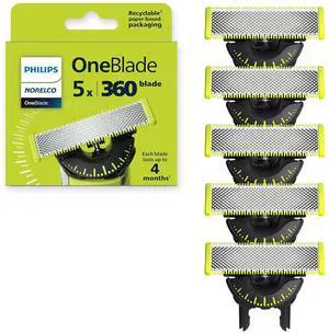 Philips Norelco OneBlade 360 blade replacement blade 5 pack QP450/80 Philips Norelco OneBlade 360 blade replacement blade 5 pack QP450/80