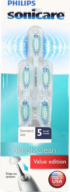 Philips Sonicare SimplyClean Toothbrush Replacement Heads 5pk White HX601503