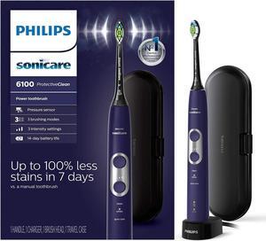 Philips Sonicare ProtectiveClean 6100 Rechargeable Toothbrush, Deep Purple, (HX6471/03)