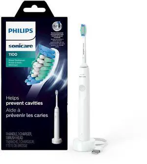 Philips Sonicare HX3641/02 1100 Power Toothbrush, Rechargeable Electric Toothbrush, White Grey