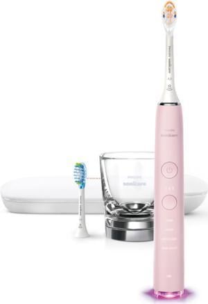 Philips Sonicare DiamondClean Smart 9300 Electric Toothbrush, Sonic Toothbrush with App, Pressure Sensor, Brush Head Detection, 4 Brushing Modes and 3 Intensity Levels, Pink, (HX9903/25)