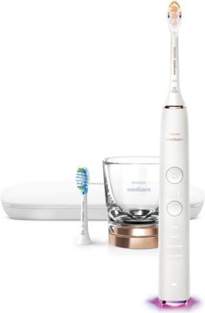 Philips Sonicare DiamondClean Smart 9300 Electric Toothbrush Sonic Toothbrush with App Pressure Sensor Brush Head Detection 4 Brushing Modes and 3 Intensity Levels Rosegold HX990365
