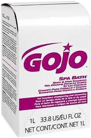 GOJO 2152-08 Spa Bath Body & Hair Shampoo, Rose, Herbal Scent, NXT 1000 ml Refill, 8 / Carton