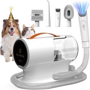 AIRROBO PG100 Pet Grooming Vacuum (12000pa Suction) 5 Grooming Tools, 2L Dust Cup