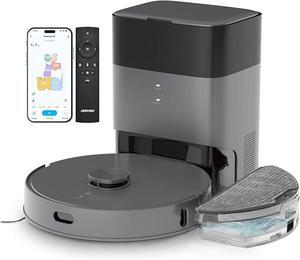 AIRROBO L50+ Robot Vacuum and Mop (5500Pa Suction) Auto-Empty Station, 60-Day Capacity, Home Mapping, Voice/App Control, LiDAR Navigation, 240min Runtime
