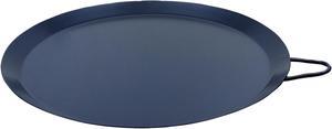Brentwood BCM-24 Black 9.5" Carbon Steel Non-Stick Round Comal Griddle