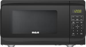 RCA 700 Watts 0.7 CU Ft Microwave White RMW733-BLACK Black
