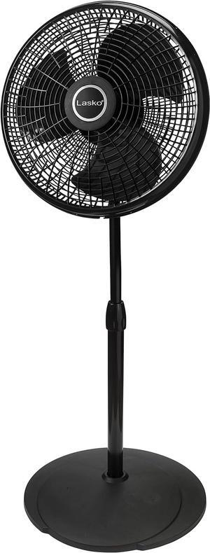 Lasko 16" Performance Oscillating Pedestal Fan with 3 Speeds, 2527, Black