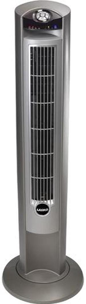 Lasko 42" Wind Curve Platinum Tower Fan With Remote Control and Fresh Air Ionizer, 2551
