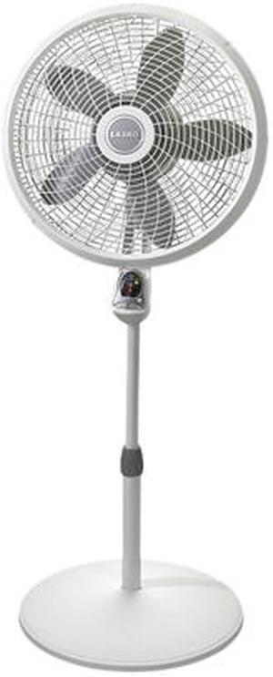 LASKO 1885 18" Pedestal Fan with Remote Control, White