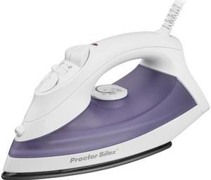 Proctor Silex Steam Iron with Retractable Cord, Stainless Steel Soleplate,  Black and Silver, 14250 