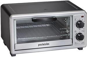 Oster 2132650 Oster 4-Slice Matte Black Compact Toaster Oven 2132650