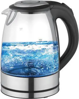 Better Chef IM-178S 1.7 L Cordless Electric Glass and Stainless Steel Tea Kettle