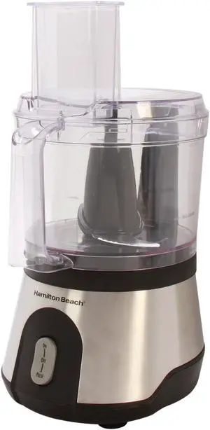 Hamilton Beach 70760 10-Cup Food Processor with Compact Storage, Black & Stainless