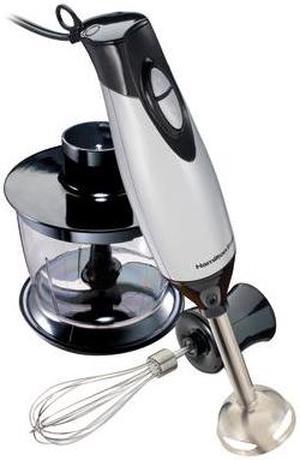Hamilton Beach 59765 Silver 2 Speed Hand Blender with whisk and chopping bowl 2 speeds