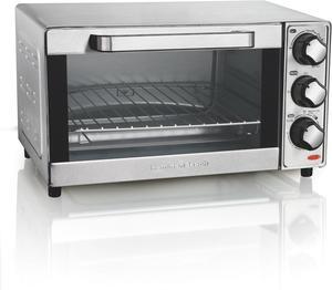 Hamilton Beach 31401 Silver Stainless Steel 4 Slice Toaster Oven Broiler