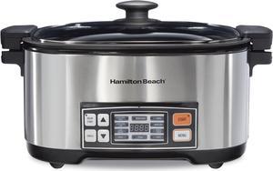 Hamilton Beach 33663 Silver 6 Quart Stay or Go Sear & Cook 6 Quart