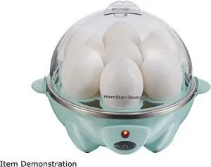 Hamilton Beach 25504 Teal 3-in-1 Egg Cooker with 7 Egg Capacity