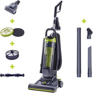 Black & Decker CJ99B Corded Bagless Upright Vacuum with HEPA Filter Titanium Gray / Lime Green